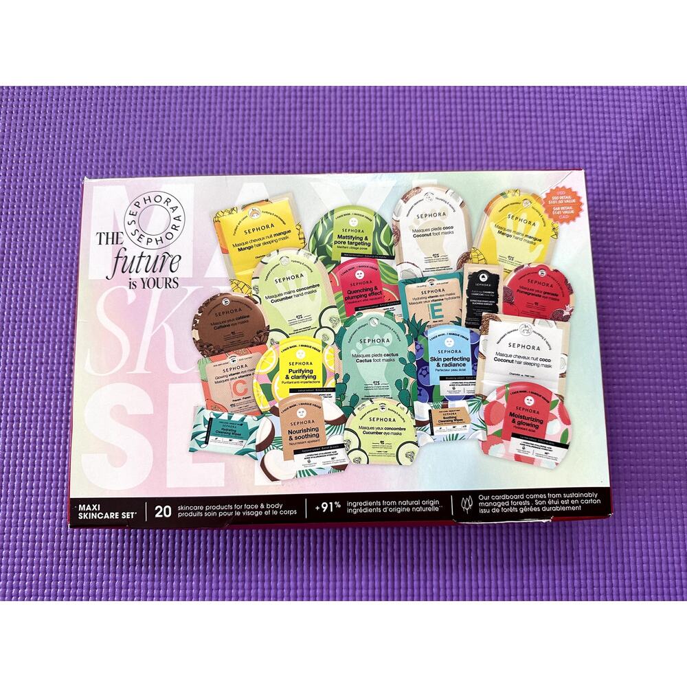 $101 Sephora Masks for face & body The Future is Yours NEW 21 skincare products